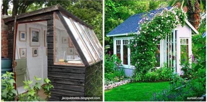Abri de jardin transformé en atelier