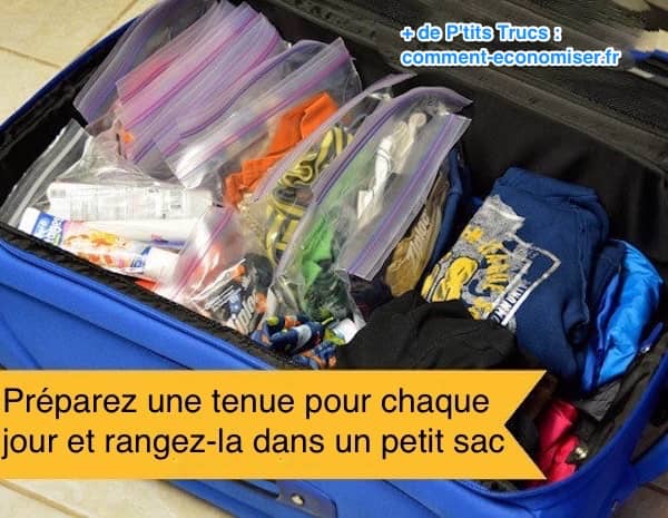 Une valise bien rangée
