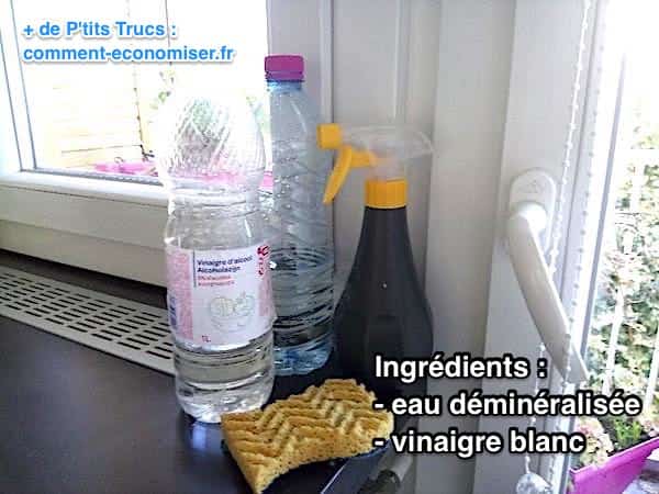 produit vitre vinaigre blanc eau déminéralisée